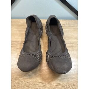 Dexflex Comfort Flats Snake Skin Print Slip on Ballet Shoe.womens  Size 8.5